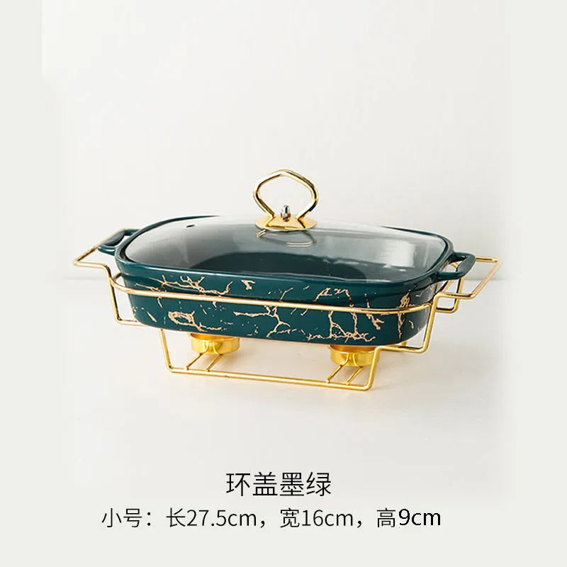 Marble Gold Serving Dish Noble