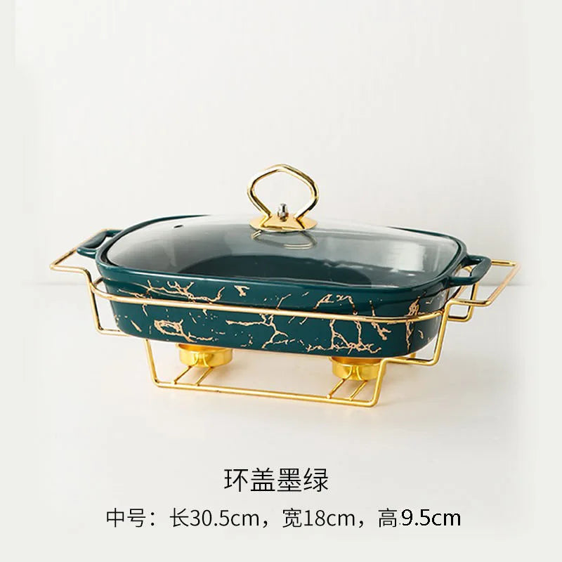 Marble Gold Serving Dish Noble