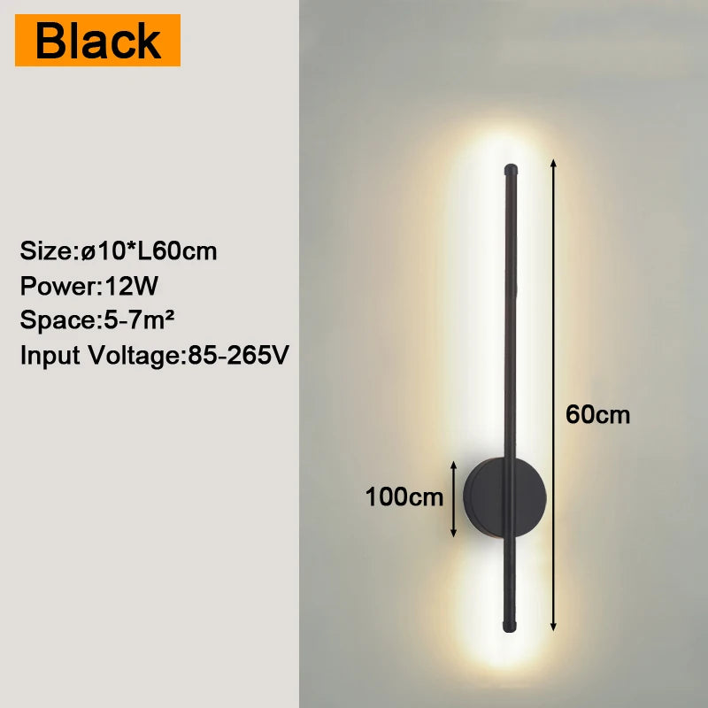 Black LED Sconce Noble