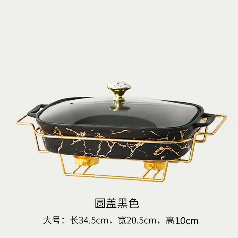 Marble Gold Serving Dish Noble