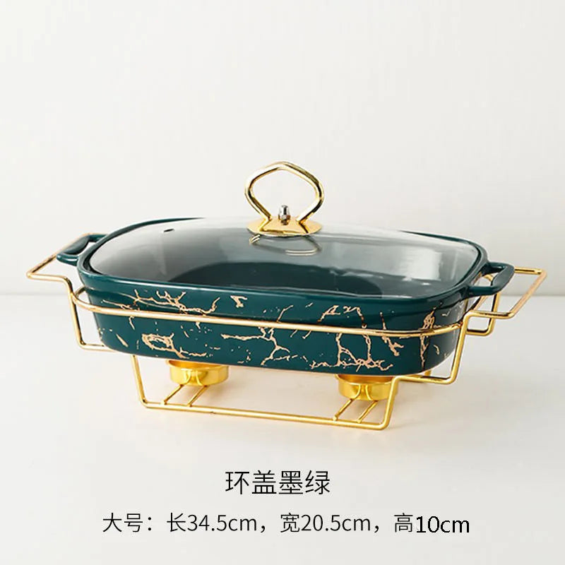 Marble Gold Serving Dish Noble