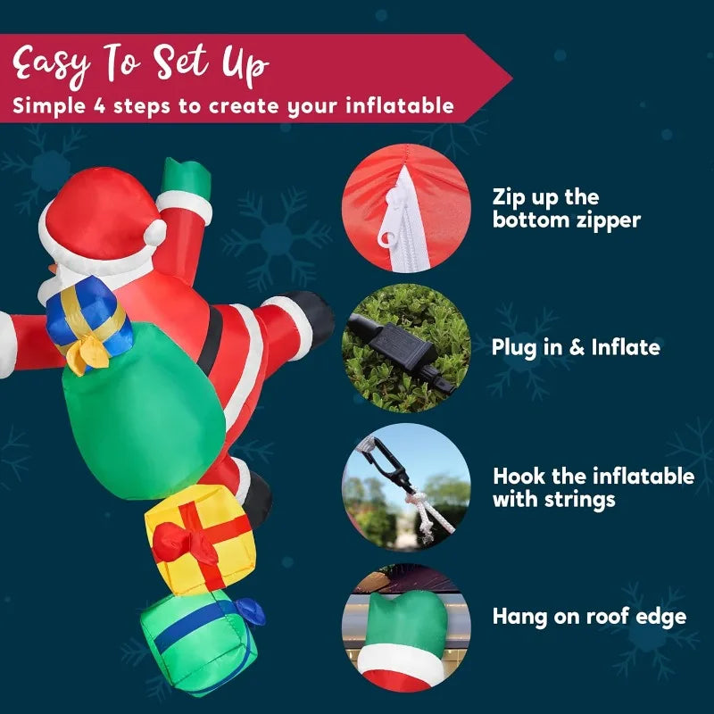 Climbing Santa Inflatable Noble