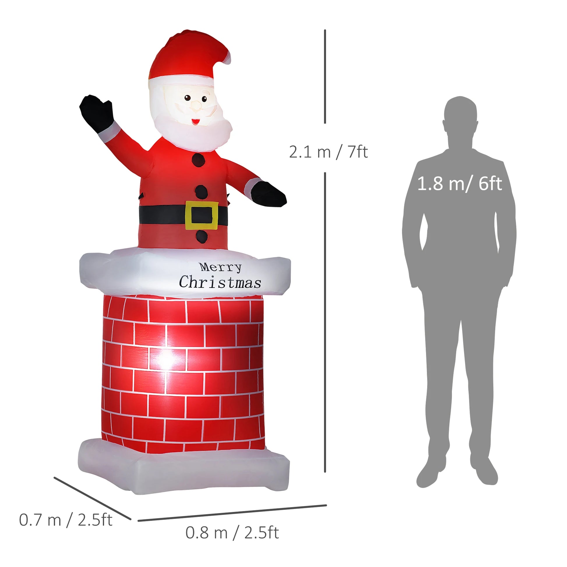 Chimney Santa Inflatable Noble