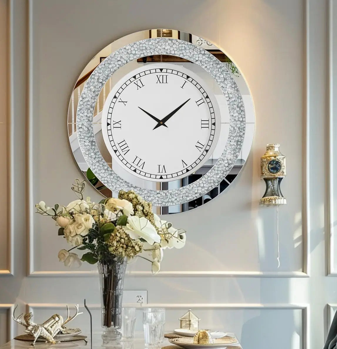 Bling Mirror Clock Noble