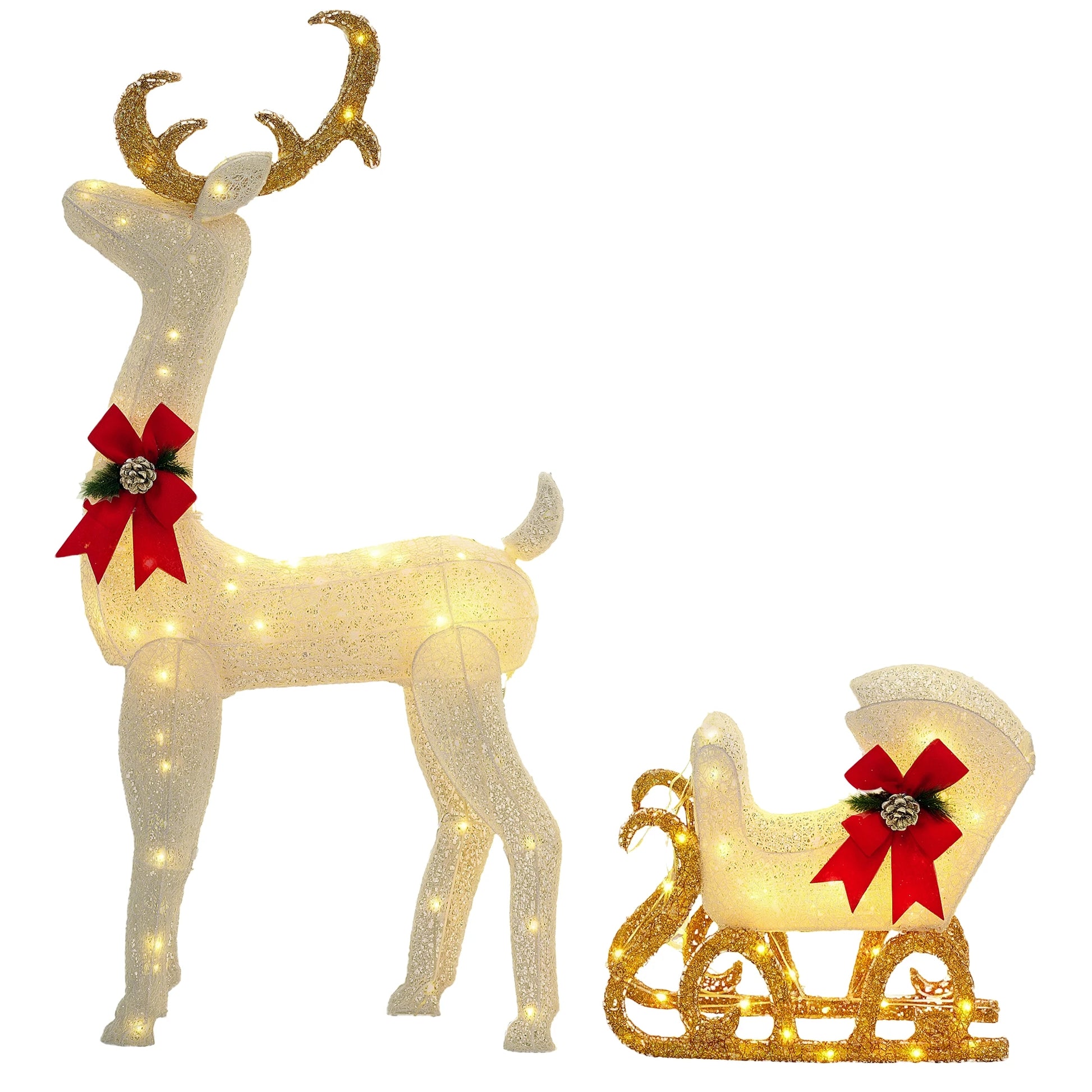 Reindeer Sleigh LED Noble