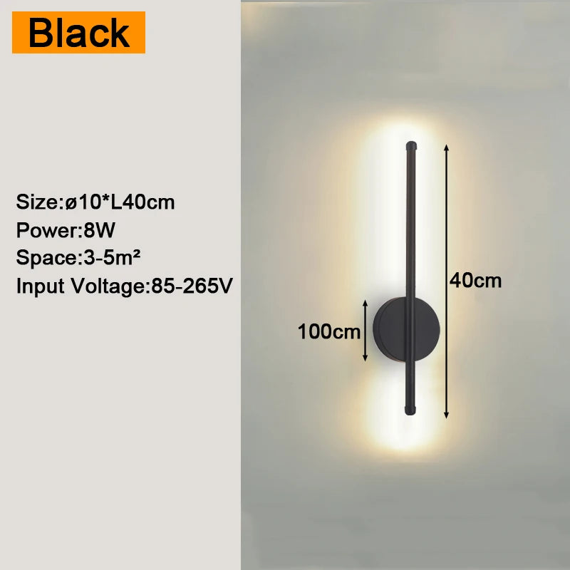 Black LED Sconce Noble