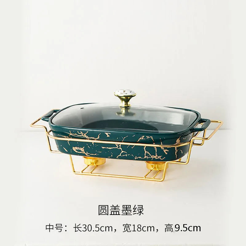 Marble Gold Serving Dish Noble