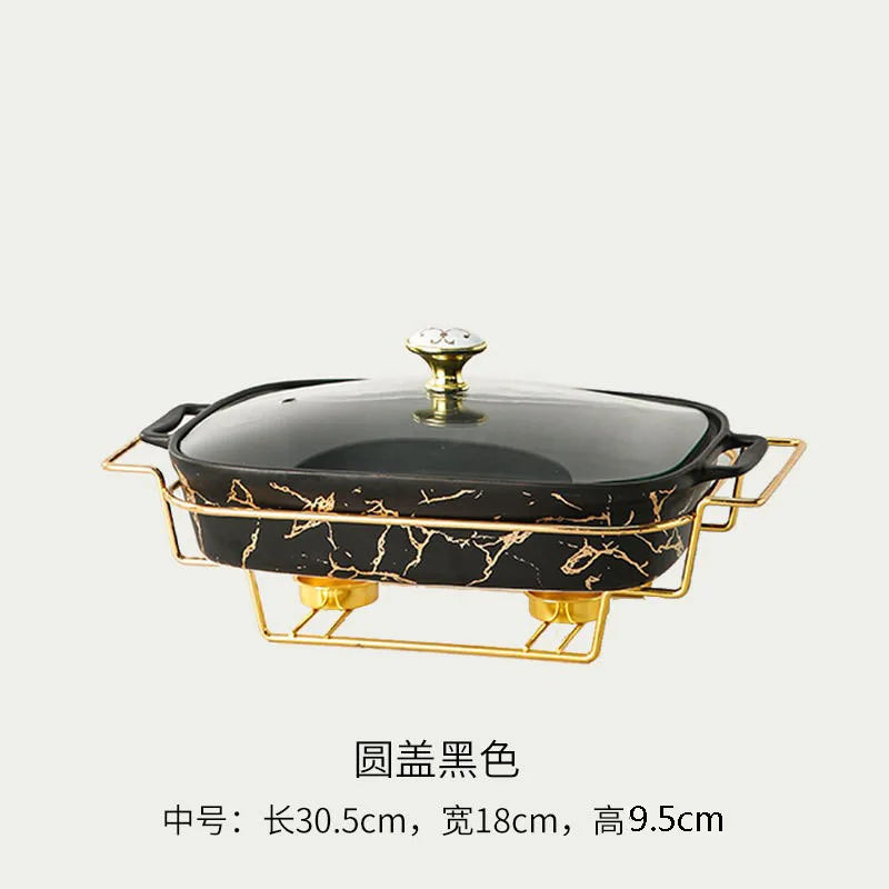 Marble Gold Serving Dish Noble