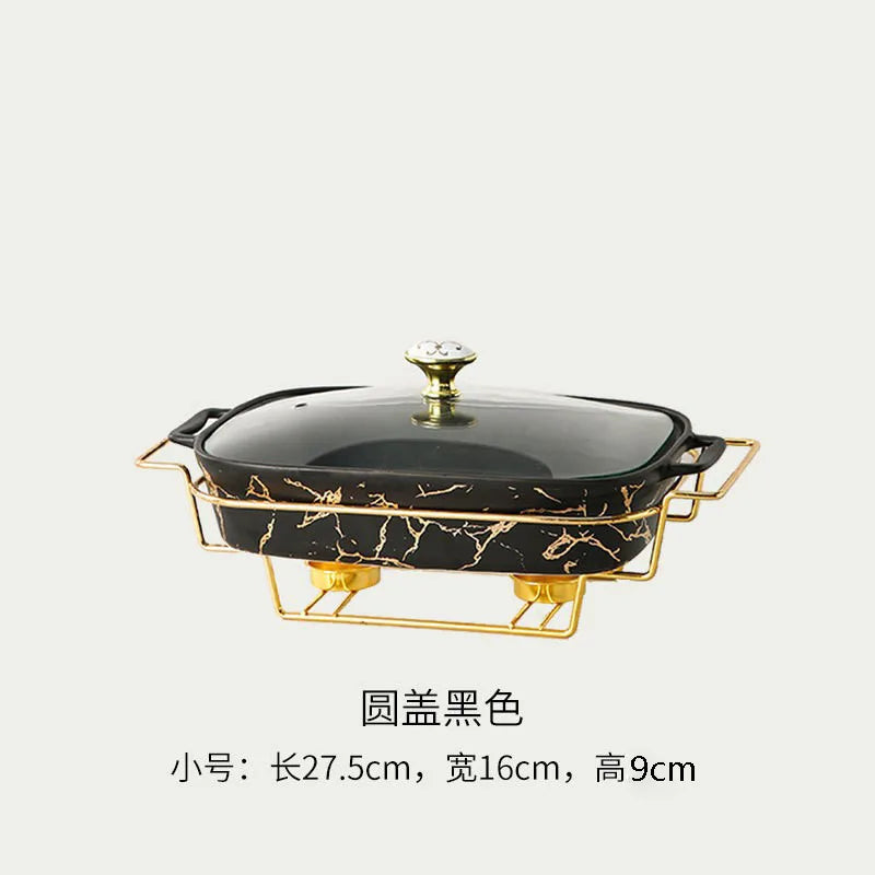 Marble Gold Serving Dish Noble