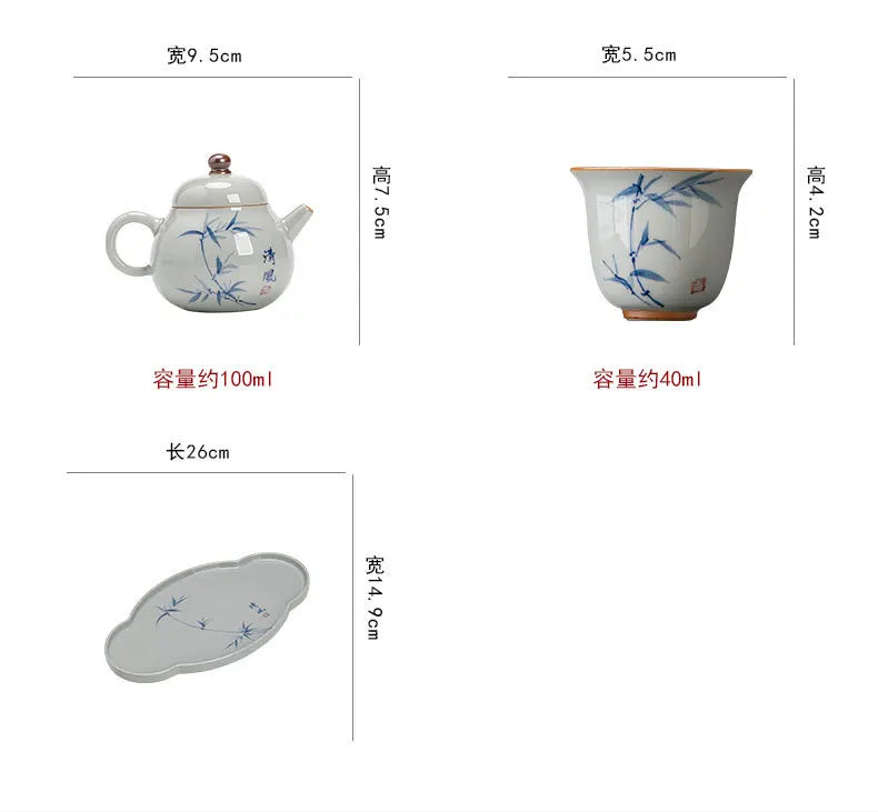 Hand Painted Ceramic Noble Tea Set