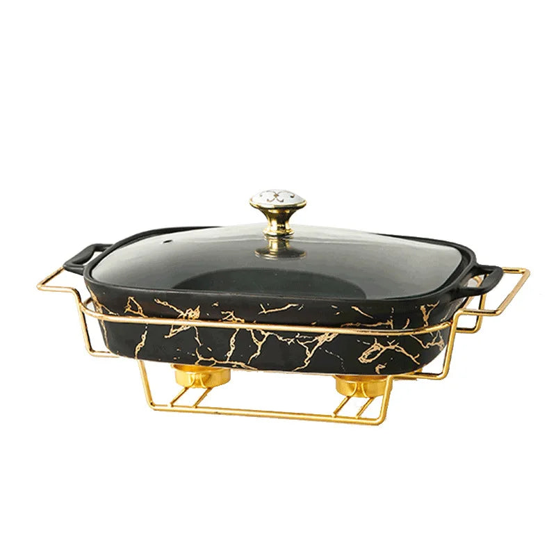 Marble Gold Serving Dish Noble