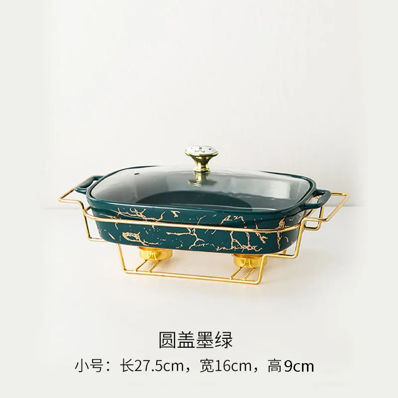 Marble Gold Serving Dish Noble