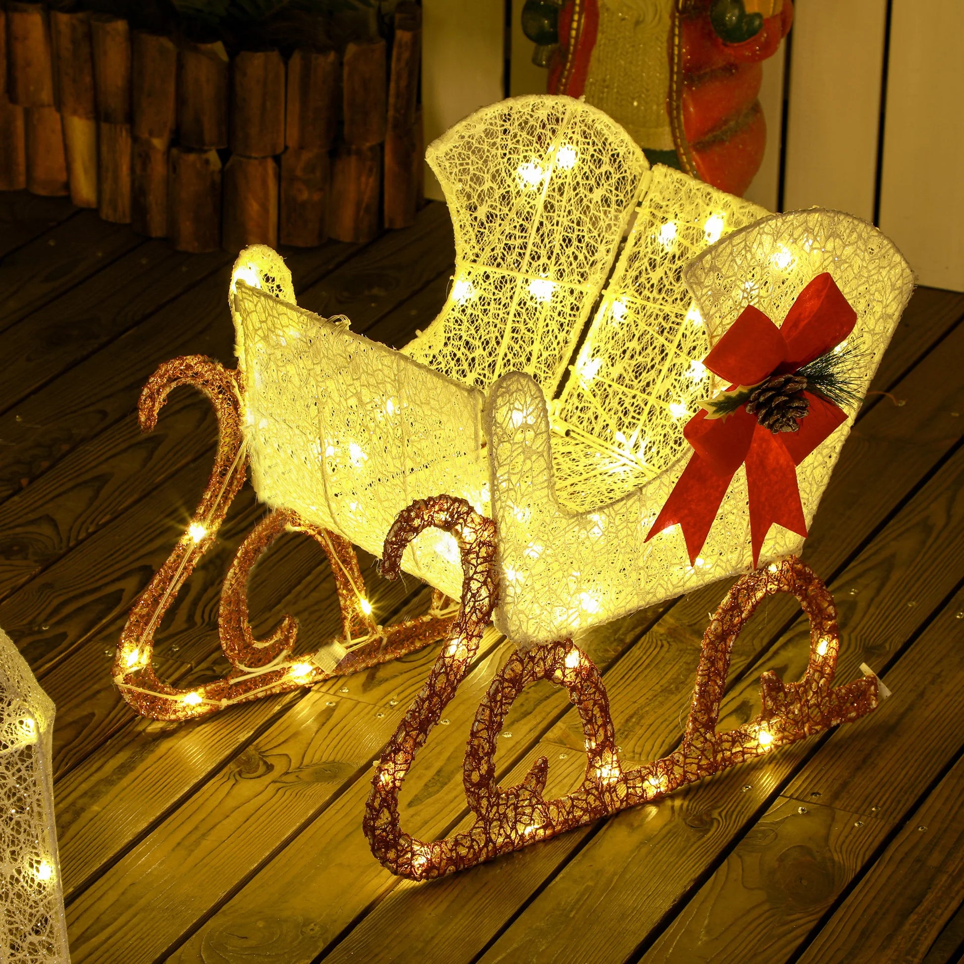 Reindeer Sleigh LED Noble