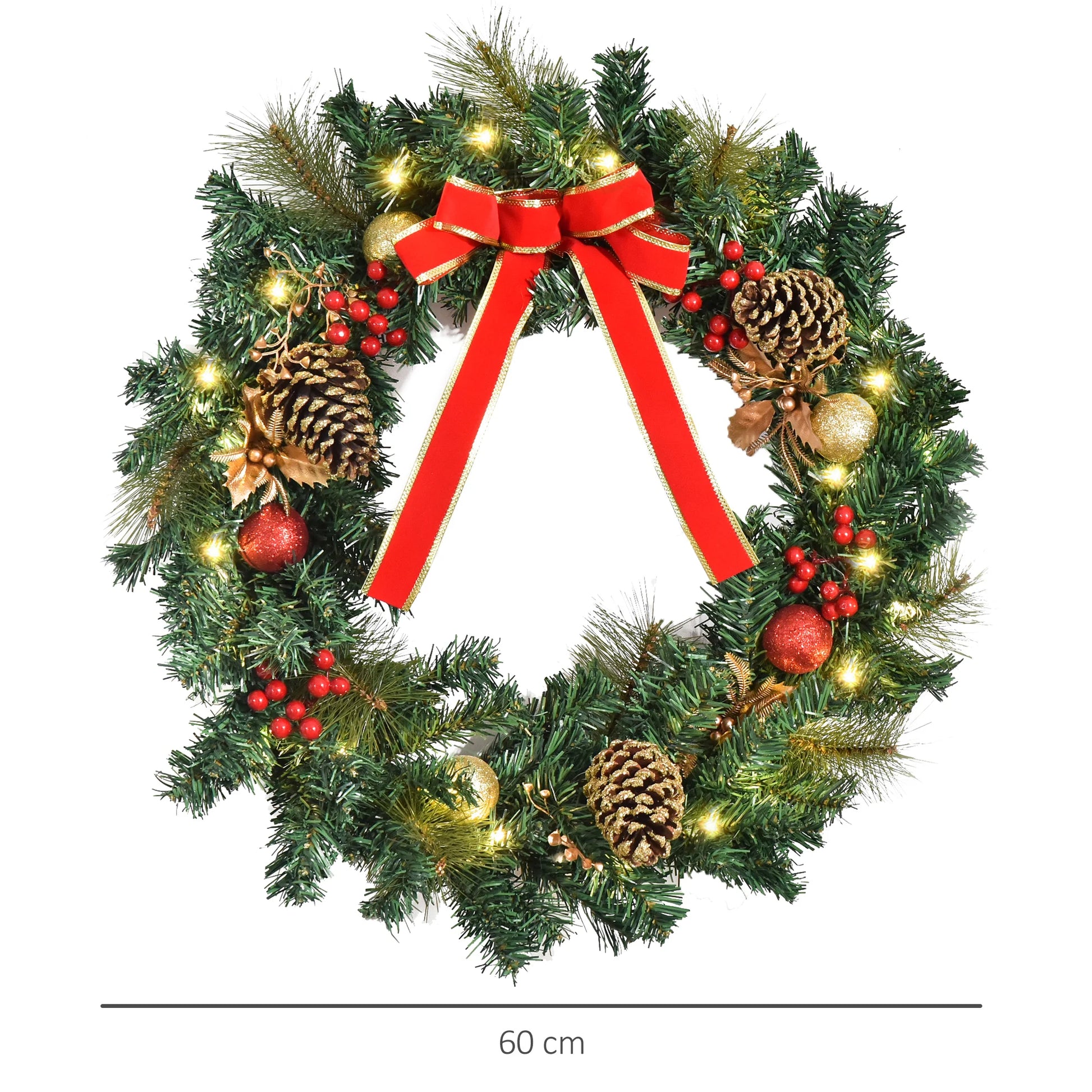 Holly LED Wreath Noble