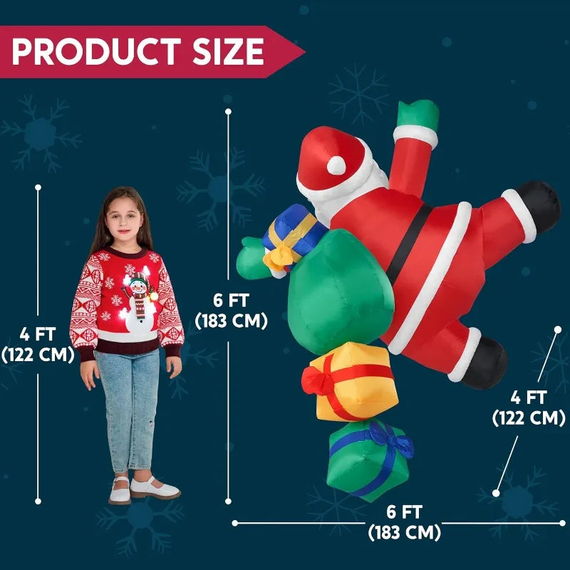 Climbing Santa Inflatable Noble