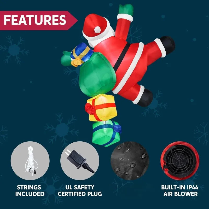Climbing Santa Inflatable Noble