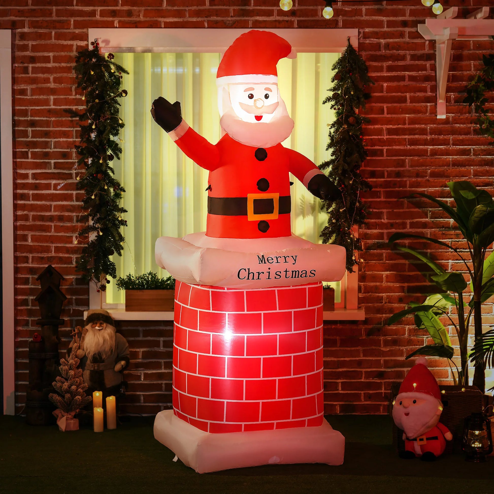 Chimney Santa Inflatable Noble